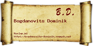 Bogdanovits Dominik névjegykártya