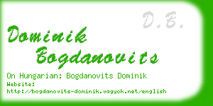 dominik bogdanovits business card